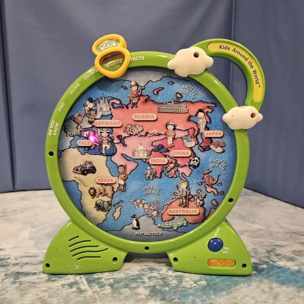 Mattel Kids Around The World See 'N Say Touchscreen Learning Toy 2000‎ WORKING